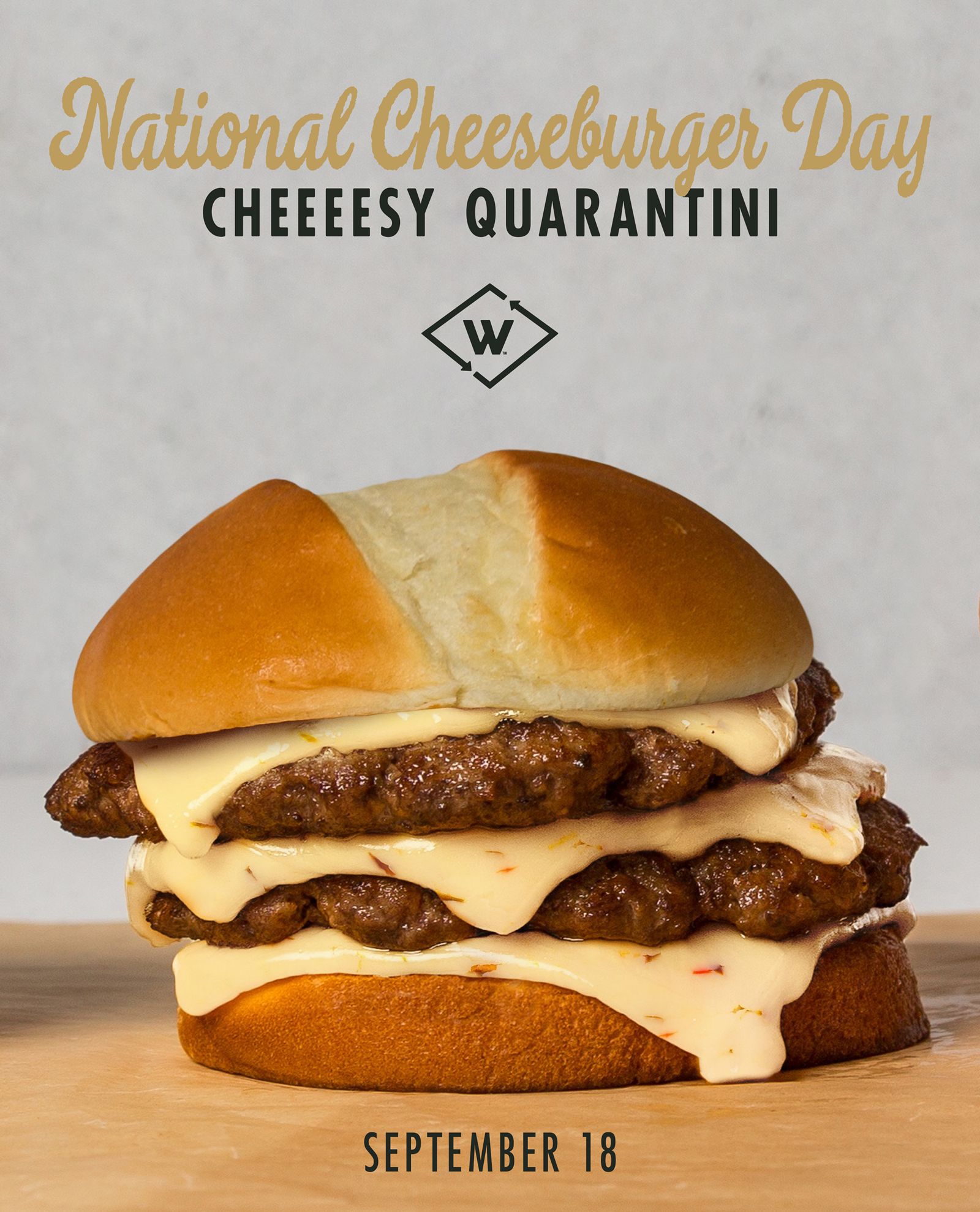 Wayback Burgers Celebrates National Cheeseburger Day with "Cheeeesy Quarantini" Burger