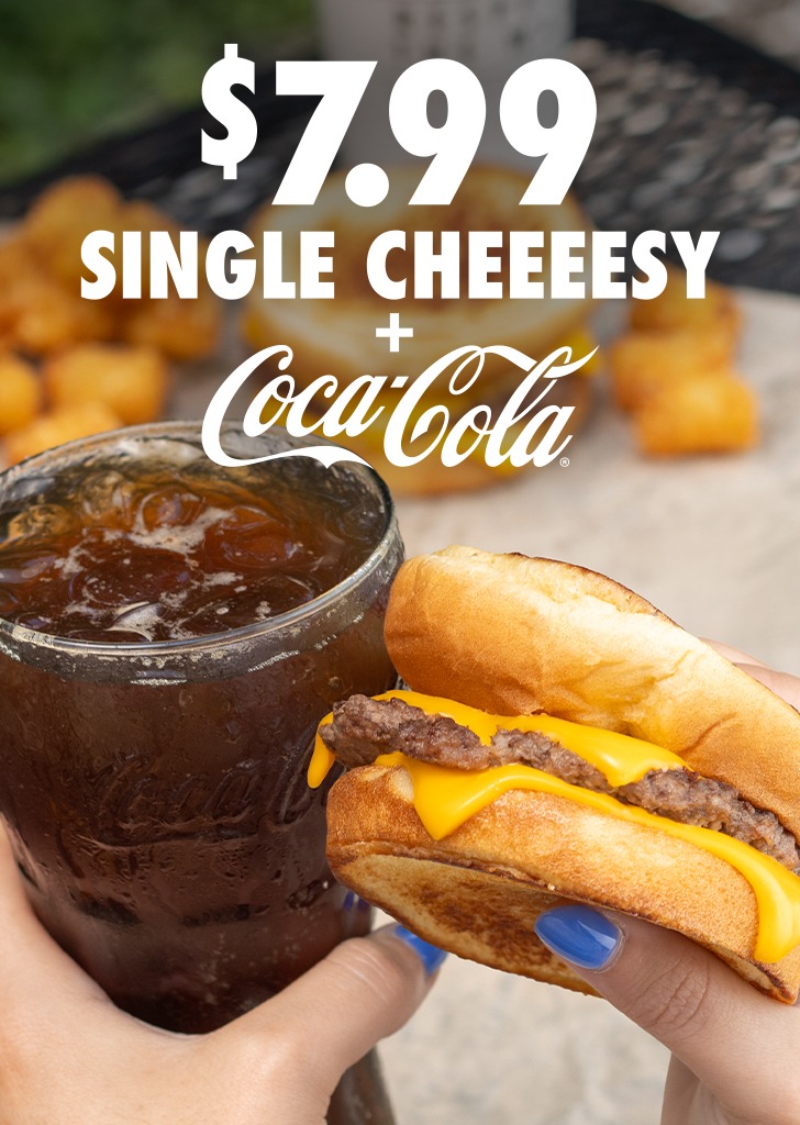 $7.99 for a Single Cheeeesy and Coca-Cola Product