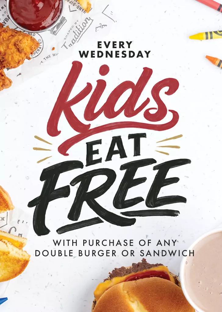 Kids Eat Free every Wednesday through September 30, 2026