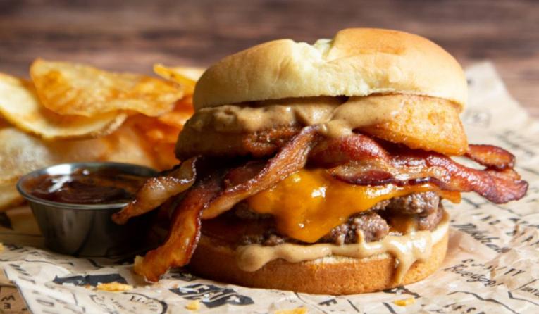 Wayback Burger's Bourbon Bacon Burger. 